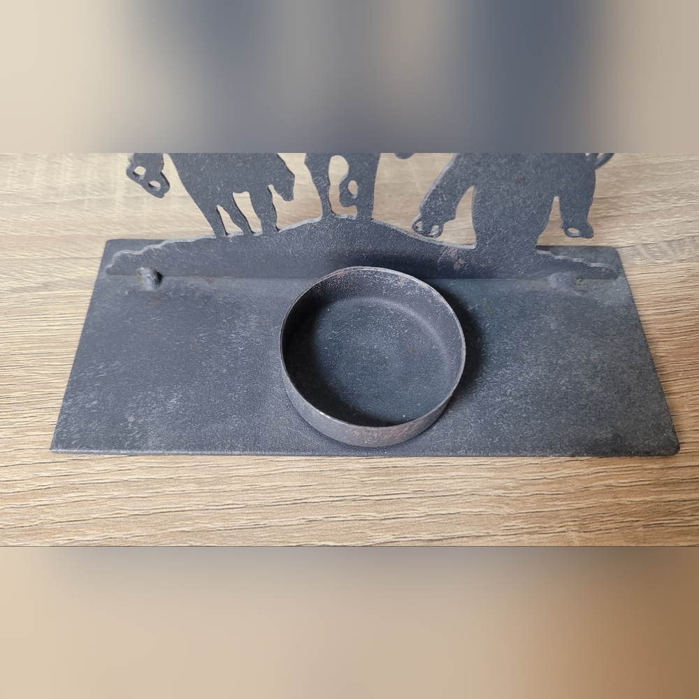 Rustic Cowboy Silhouette Tealight Holder - Black - Picture 7 of 14